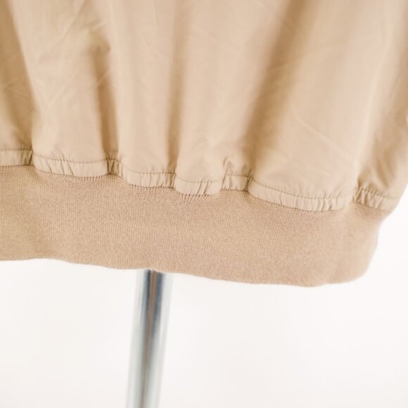 Nautica 2XL Tan Crew Neck Pullover Windbreaker Jacket Fitted Waist Mesh Lined - Picture 5 of 12